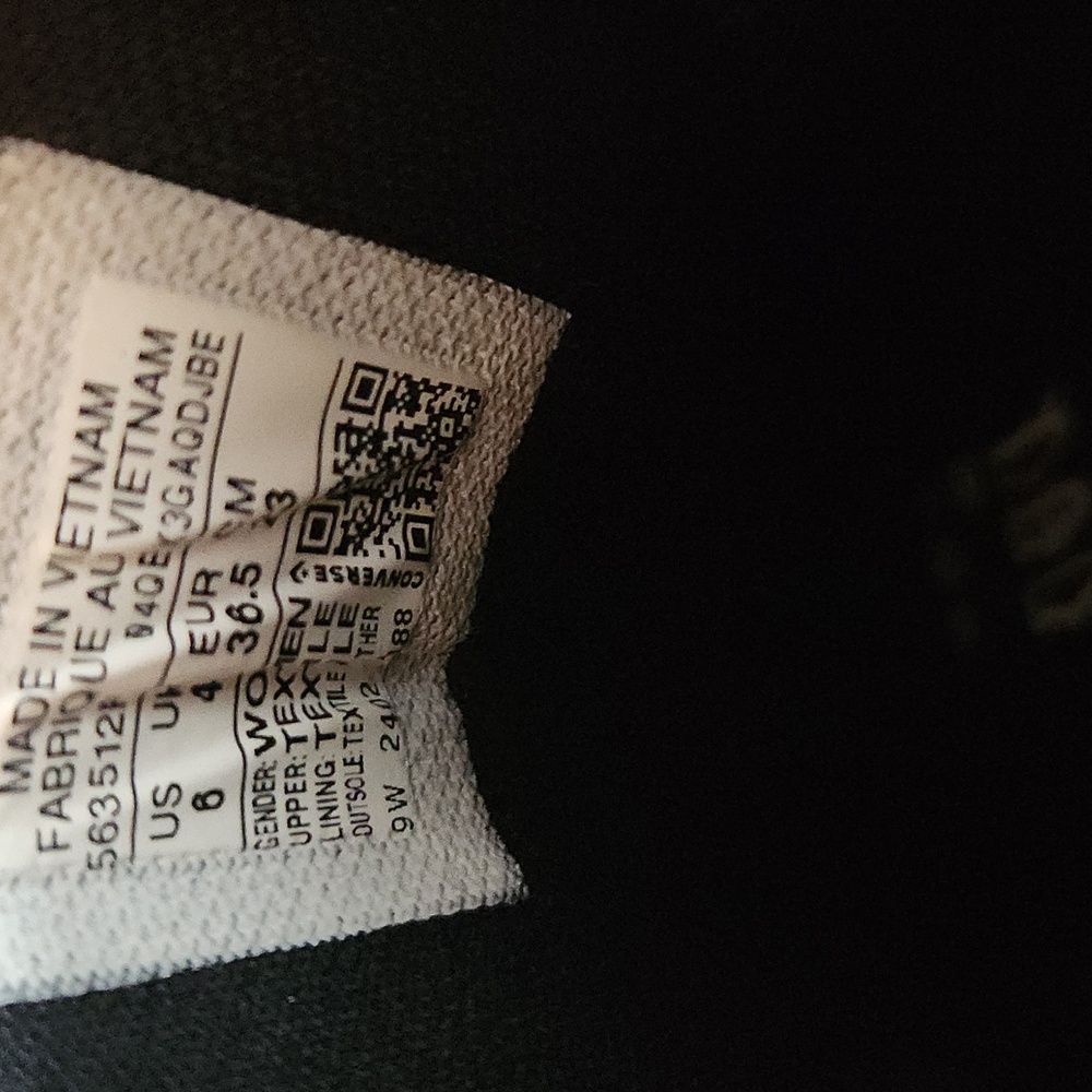 Converse Womens Black High-Top Sneakers - Picture 3 of 5